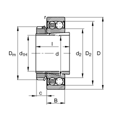 {(dio)S 2208-K-2RS-TVH-C3 + H308, (j) DIN 630  DIN 5415 (bio)(zhn)Ҫߴ, F׺;oɂ(c)ܷ