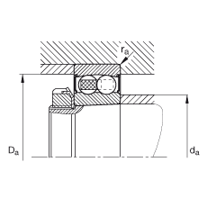 {(dio)S 2205-K-2RS-TVH-C3, (j) DIN 630 (bio)(zhn)Ҫߴ, FF 1:12ɂ(c)ܷ